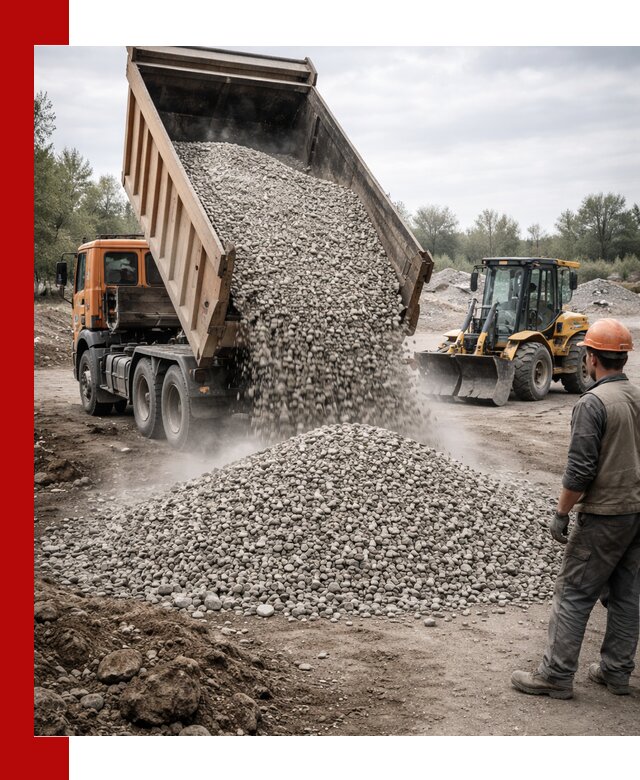 Доставка щебня в Светлограде крупными и мелкими фракциями