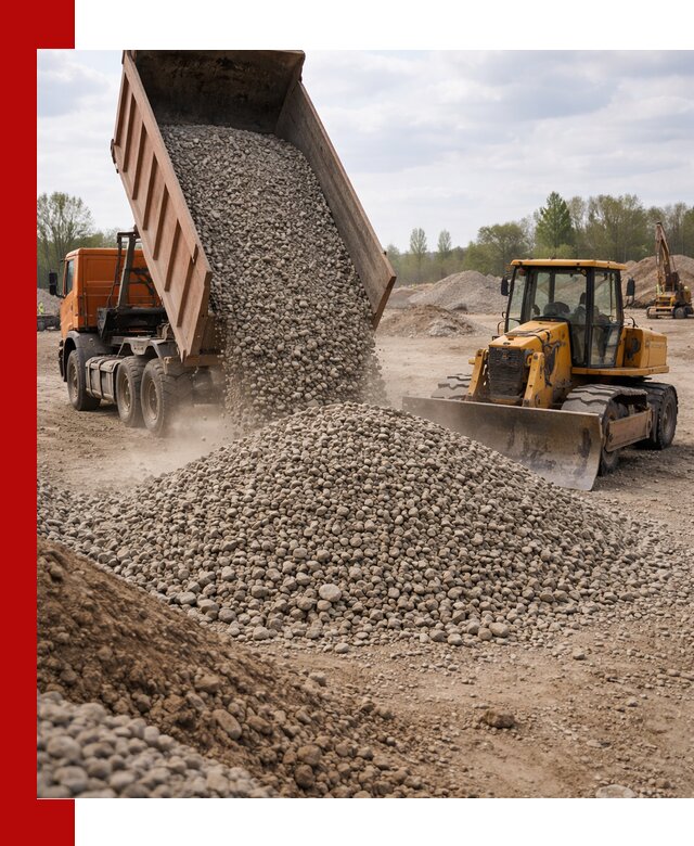 Доставка гравийного щебня фракции 40-70 в Светлограде