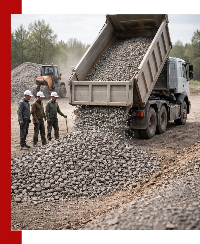 Доставка гравийного щебня фракции 70-120 в Светлограде