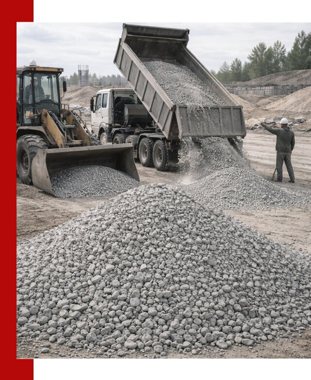 Доставка известнякового щебня фр. 5–20 в Светлограде