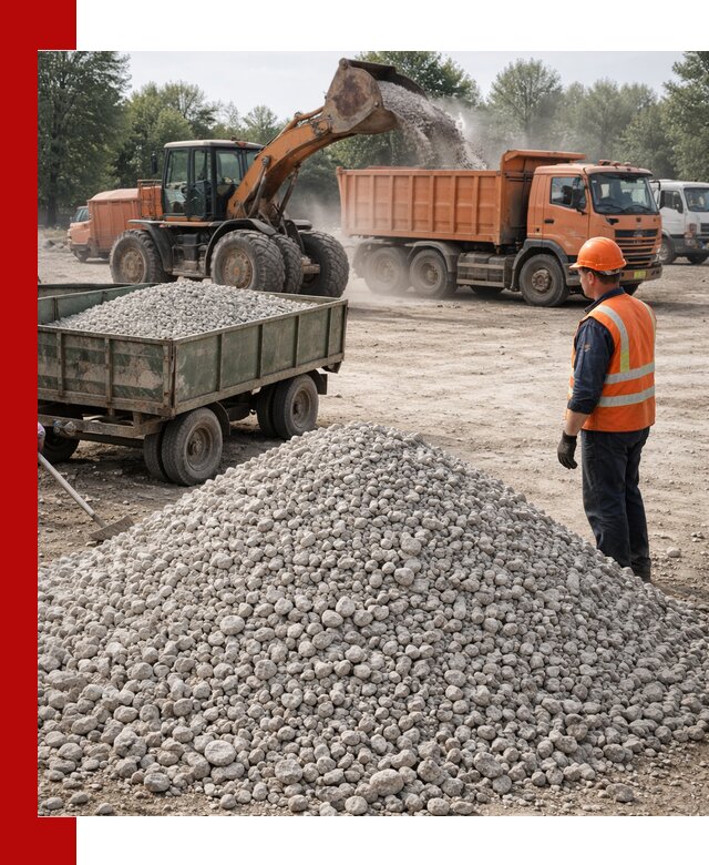 Доставка известнякового щебня фракция 20–40 в Светлограде