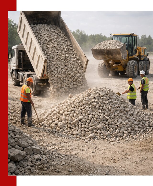 Доставка известнякового щебня фр. 40-70 в Светлограде