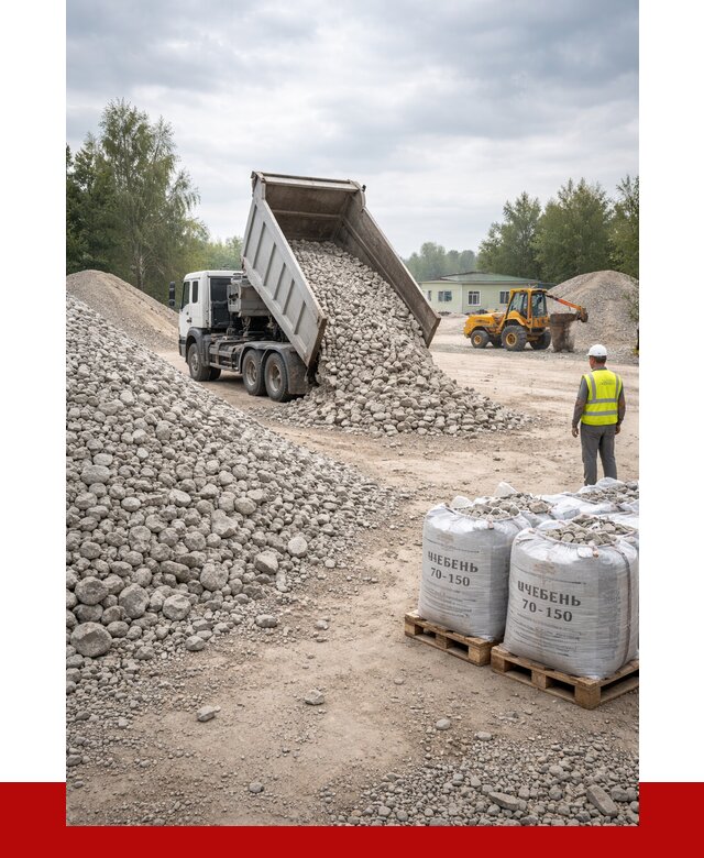 Известняковый щебень фракция 70-150 в Светлограде от 1270 р. | ПРОНЕРУДСвт