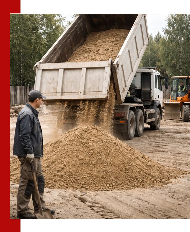 Доставка и продажа песка с разгрузкой в Светлограде