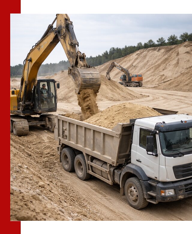 Доставка карьерного песка с самосвалами и разгрузкой в Светлограде