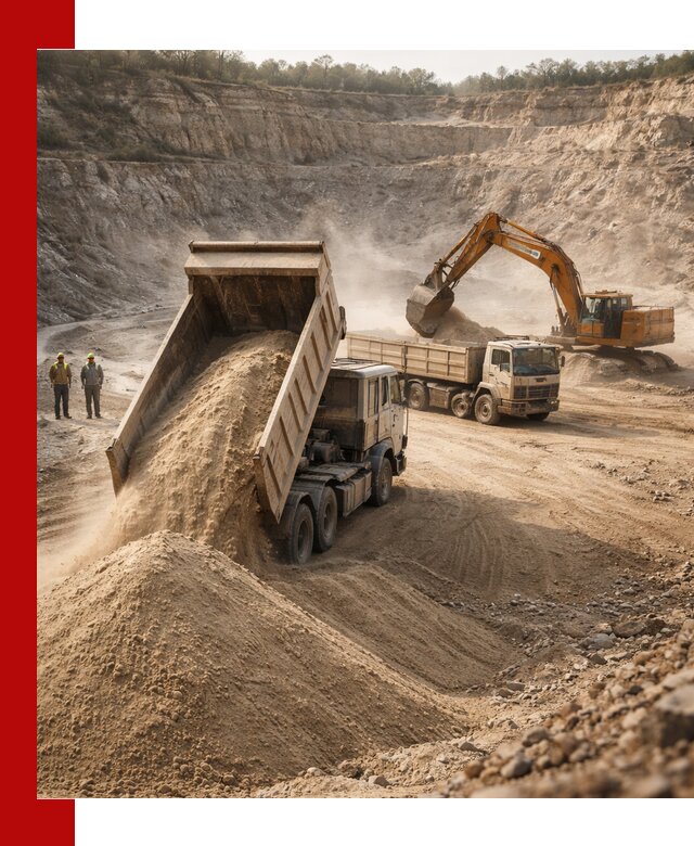 Карьерный песок навалом с доставкой в Светлограде