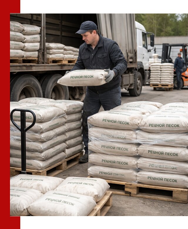 Речной песок в мешках с доставкой в Светлограде