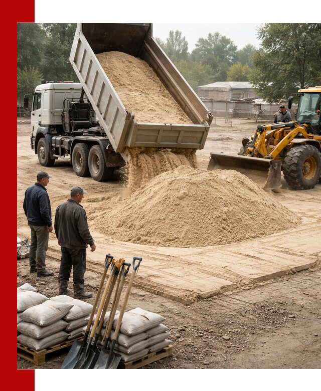 Доставка мытого песка в Светлограде с самосвалами по выгодной цене