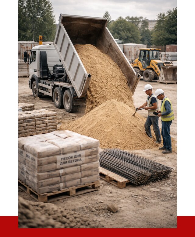 Песок для бетона в Светлограде от 2540 р. с доставкой, ПРОНЕРУДСвт