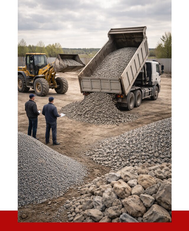 Гравий и камень с доставкой в Светлограде от 4266 р. - ПРОНЕРУДСвт