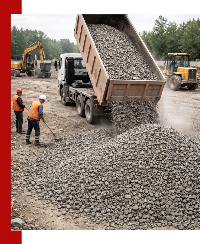 Доставка гравия фракции 40-70 в Светлограде оптом и в розницу