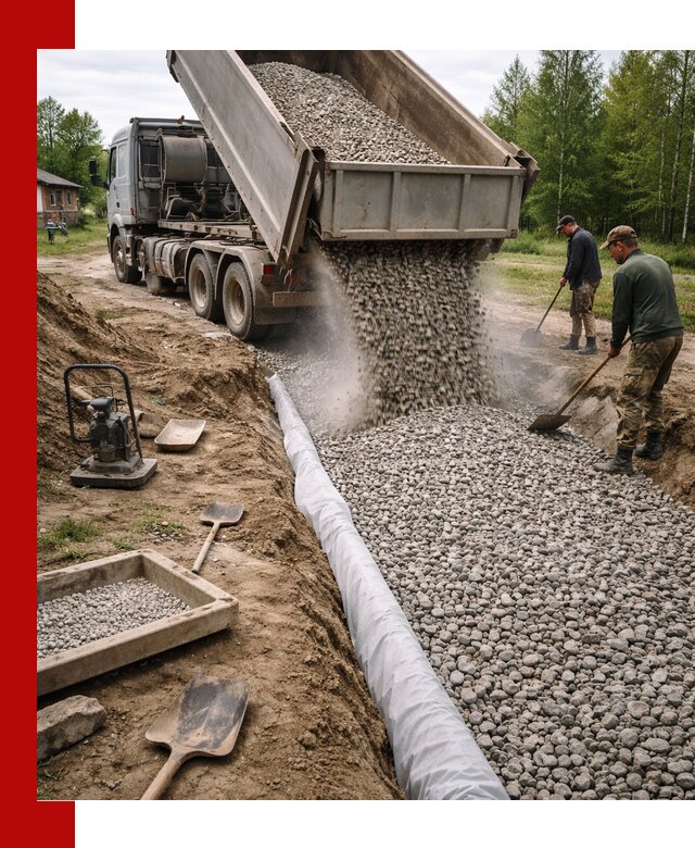 Гравий для дренажа с доставкой в Светлограде качественный и недорогой