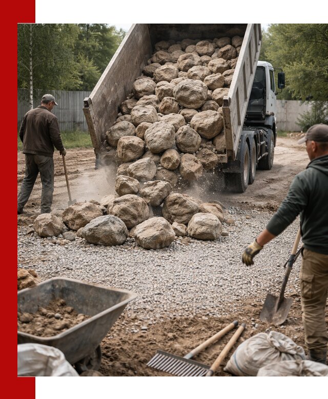 Доставка и укладка булыжника в Светлограде