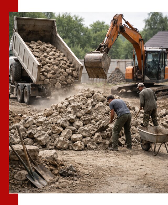 Доставка и разгрузка бутового камня в Светлограде