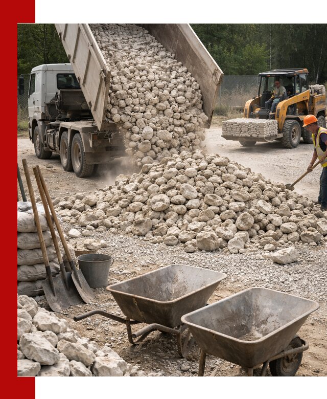 Доставка и продажа бутового известнякового камня в Светлограде