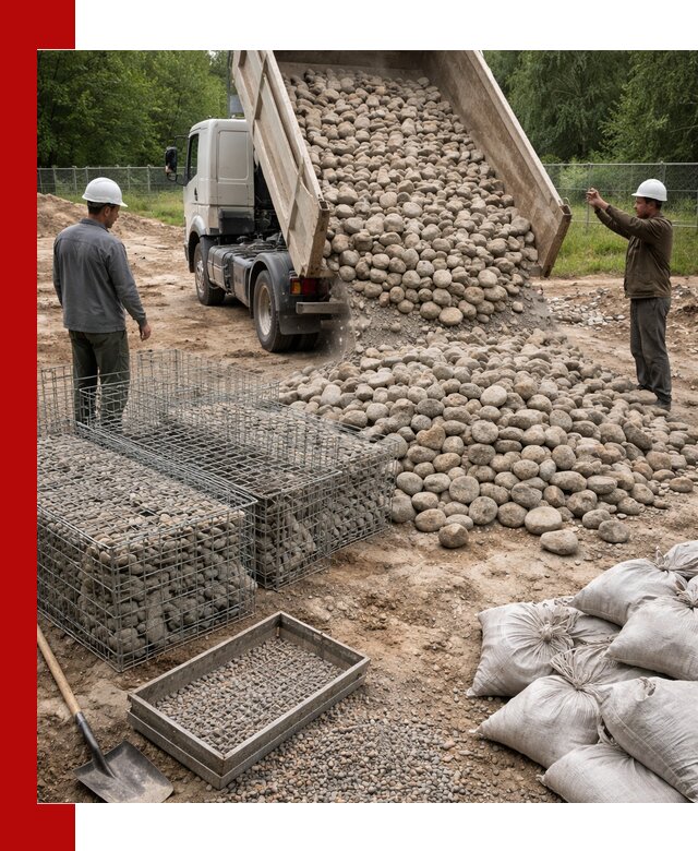 Камень для габионов фракция 70–151 в Светлограде