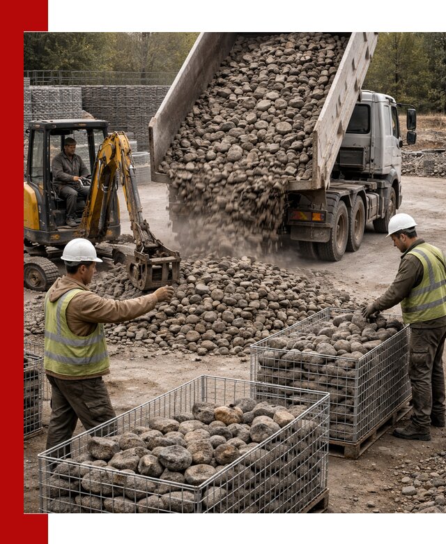 Камень для габионов фракция 100–201 в Светлограде