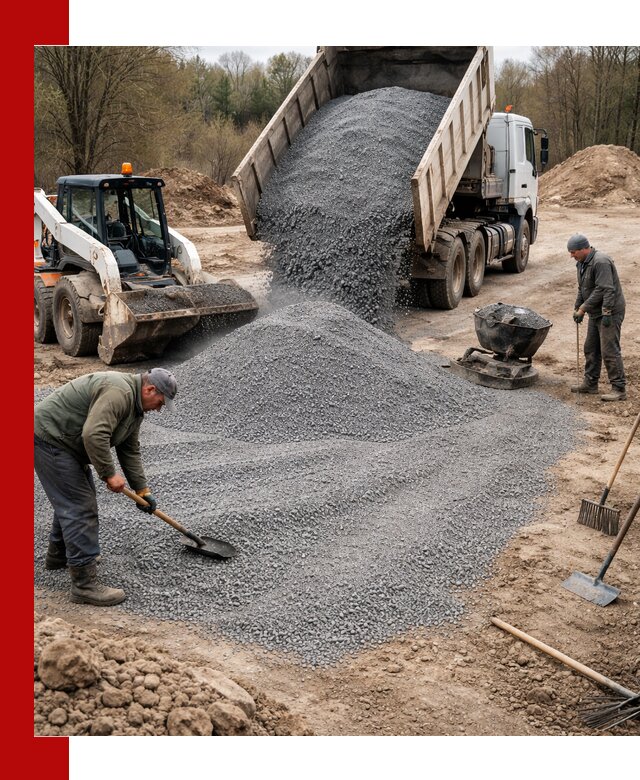 Отсев для подсыпки в Светлограде — доставка и подсыпка на участок