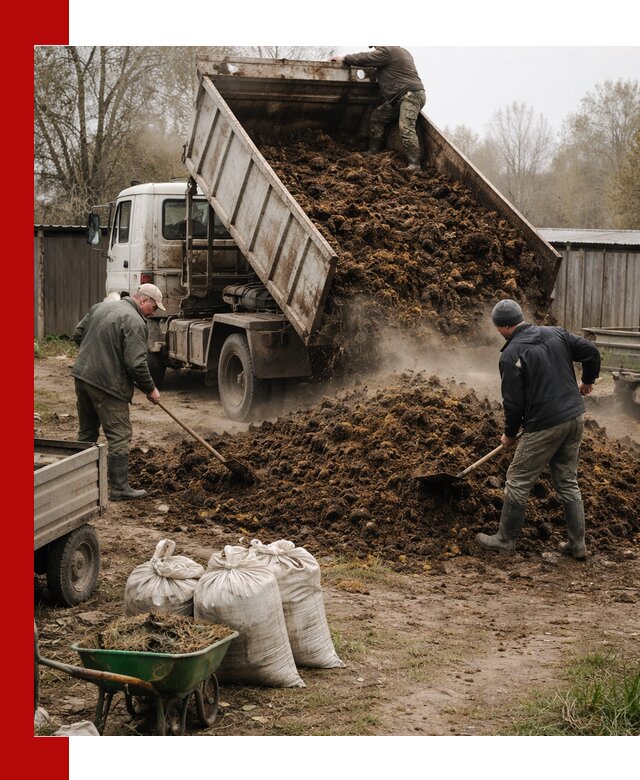 Доставка коровьего навоза самосвалом в Светлограде