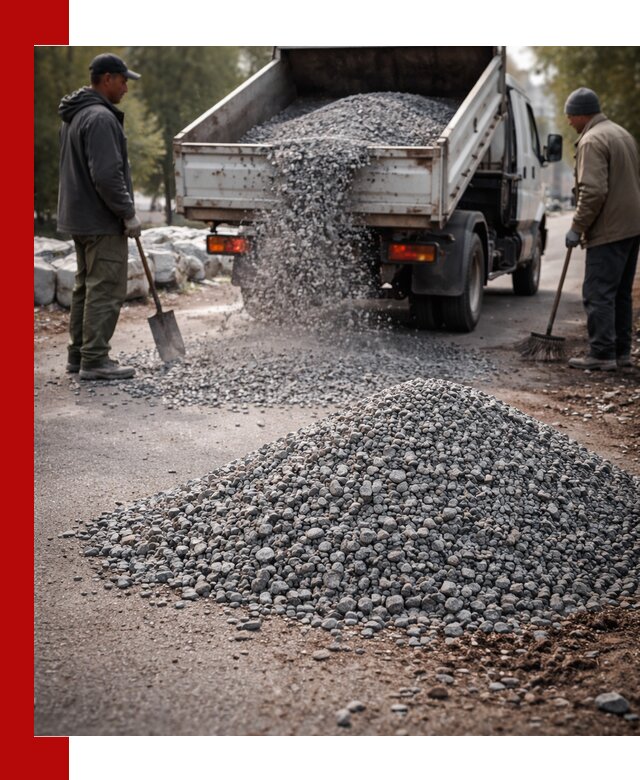 Гранитная крошка для посыпки дорог и тротуаров в Светлограде