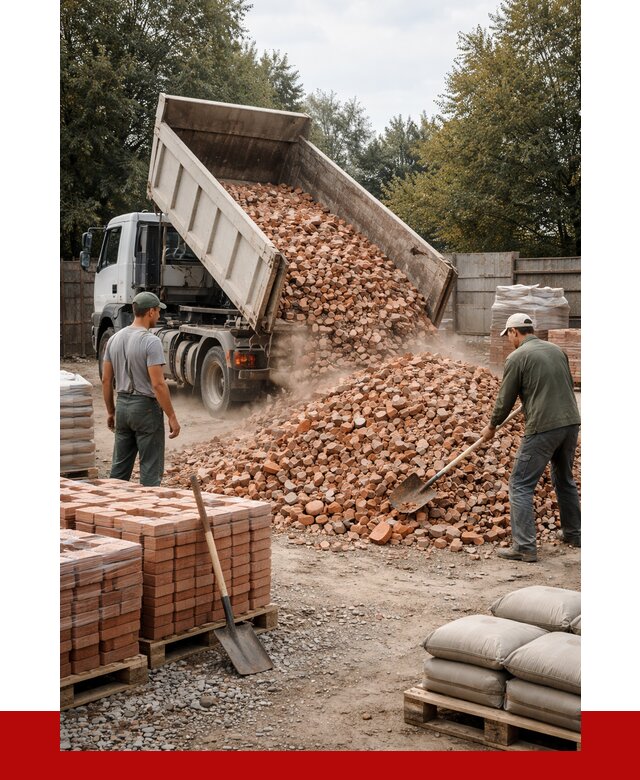 Бой кирпича в Светлограде с доставкой от 4266 руб/куб | ПРОНЕРУДСвт