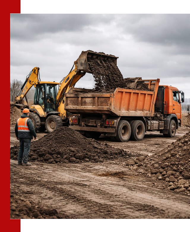 Вывоз грунта и строительного мусора в Светлограде грузовыми самосвалами