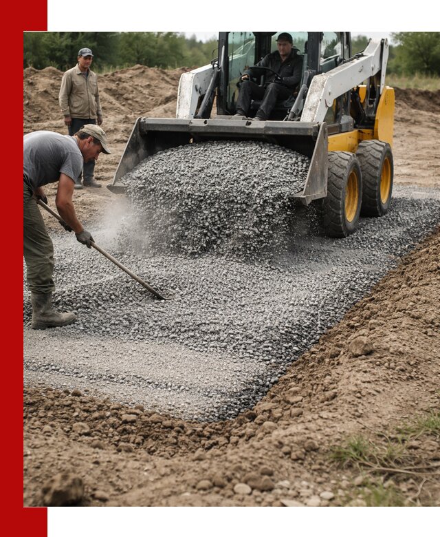 Устройство щебеночной подушки в Светлограде для дорог и фундаментов